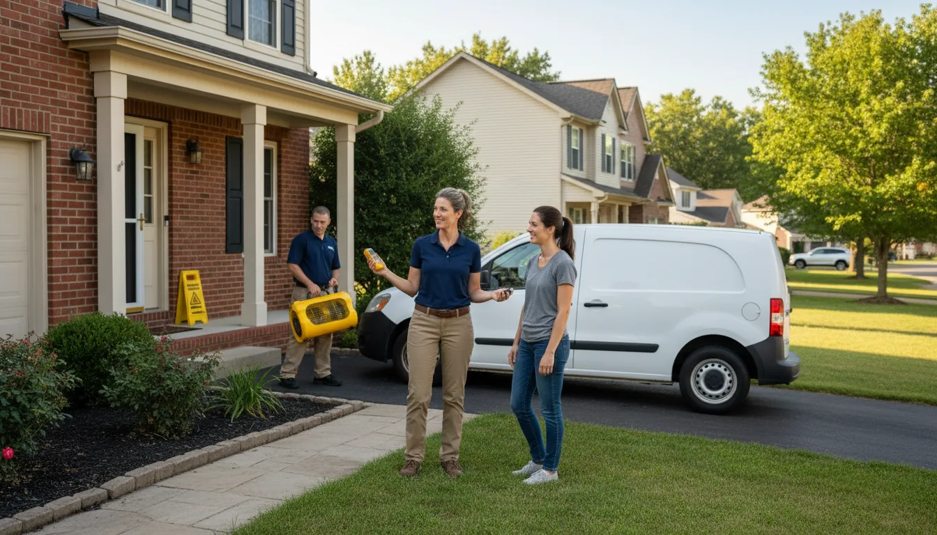 Residential water damage restoration in New Berlin, IL
